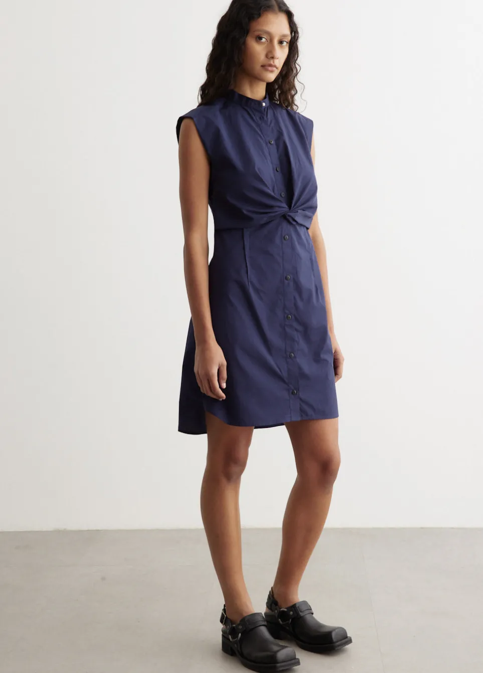 Louisa Sleeveless Poplin Dress
