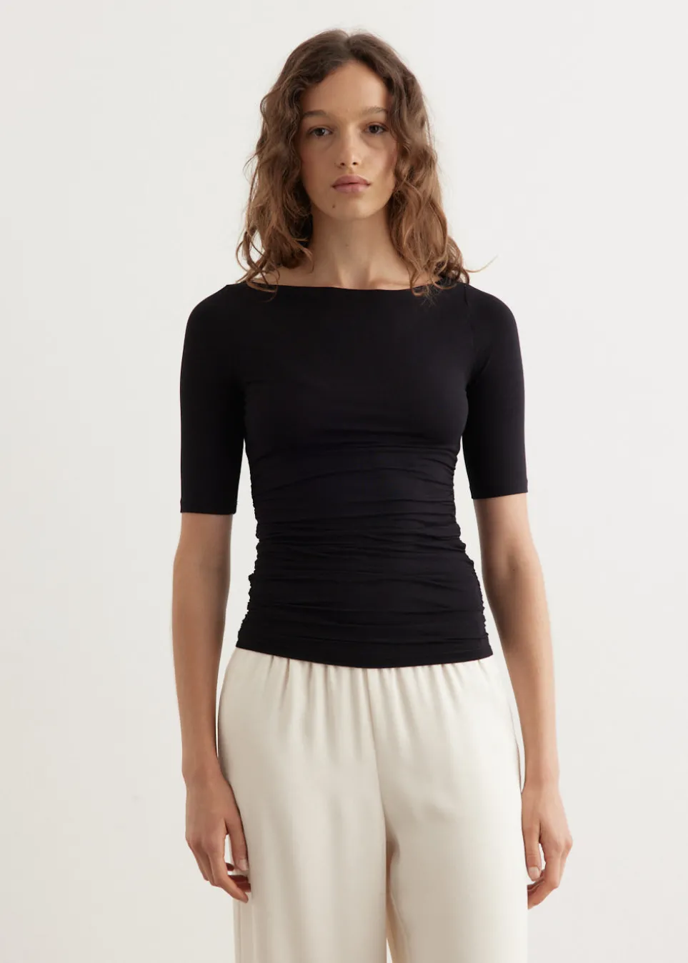 Luca Shirred Short Sleeve T-Shirt