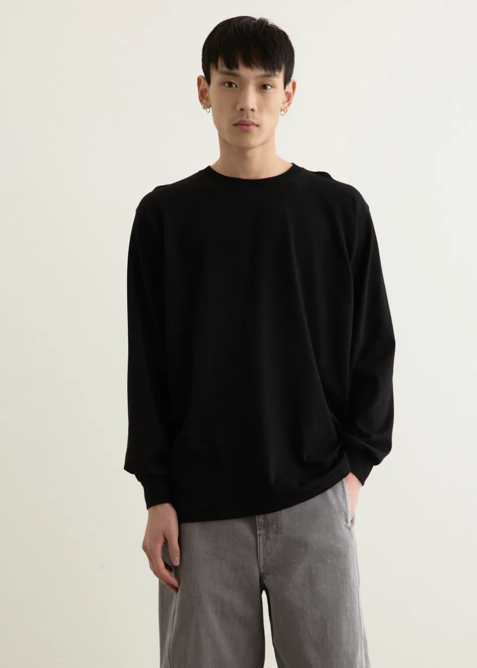 Luster Plaiting Long Sleeve T-Shirt