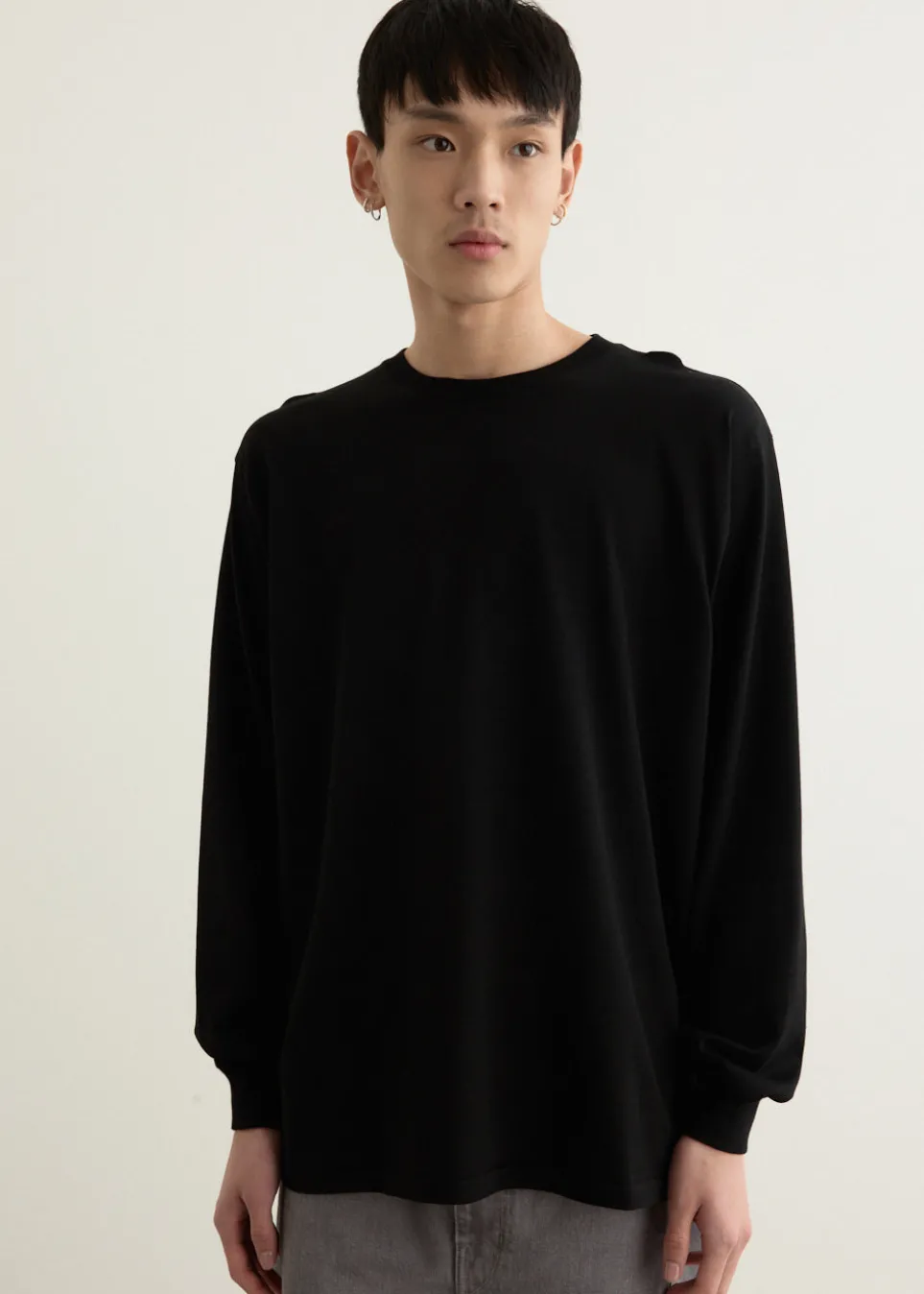 Luster Plaiting Long Sleeve T-Shirt