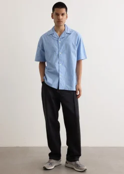 Mads Poplin Stripe Short Sleeve Shirt