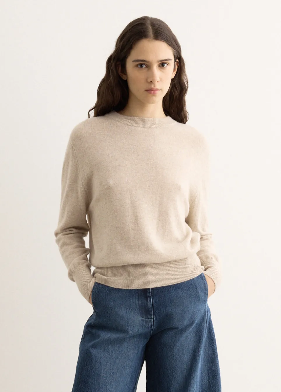 Mari Cashmere Crew Sweater