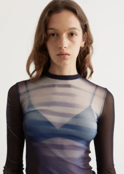 Mesh Crew Neck Short Dress