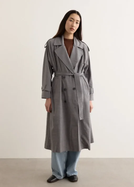 Midnight Tailored Trench Coat