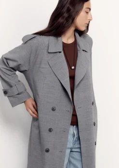 Midnight Tailored Trench Coat