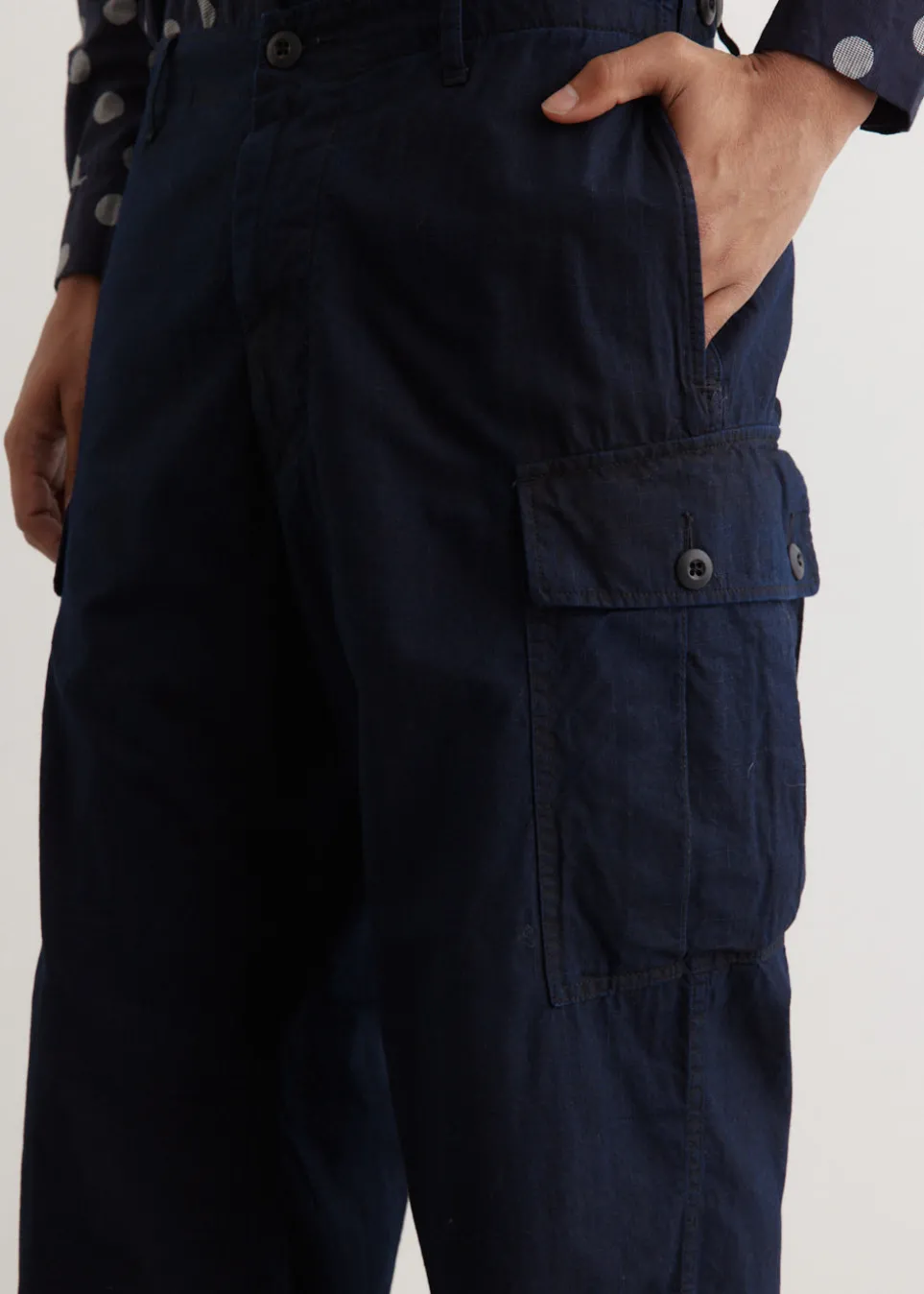 MIL 6 Pocket Indigo Rip Stop Pants