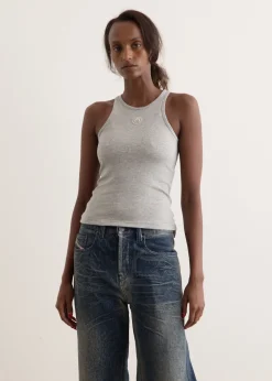 Moon Logo Ribbed Jersey Tank Top