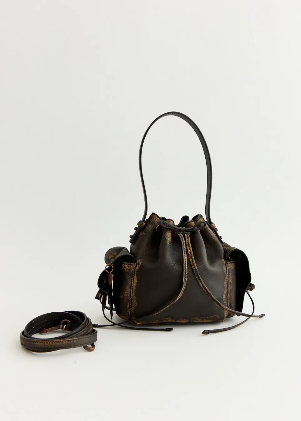 Multipocket Mini Bucket Bag