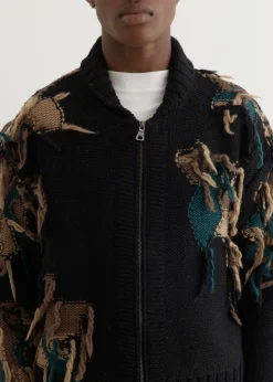 New Camouflage Zip-Up Cardigan