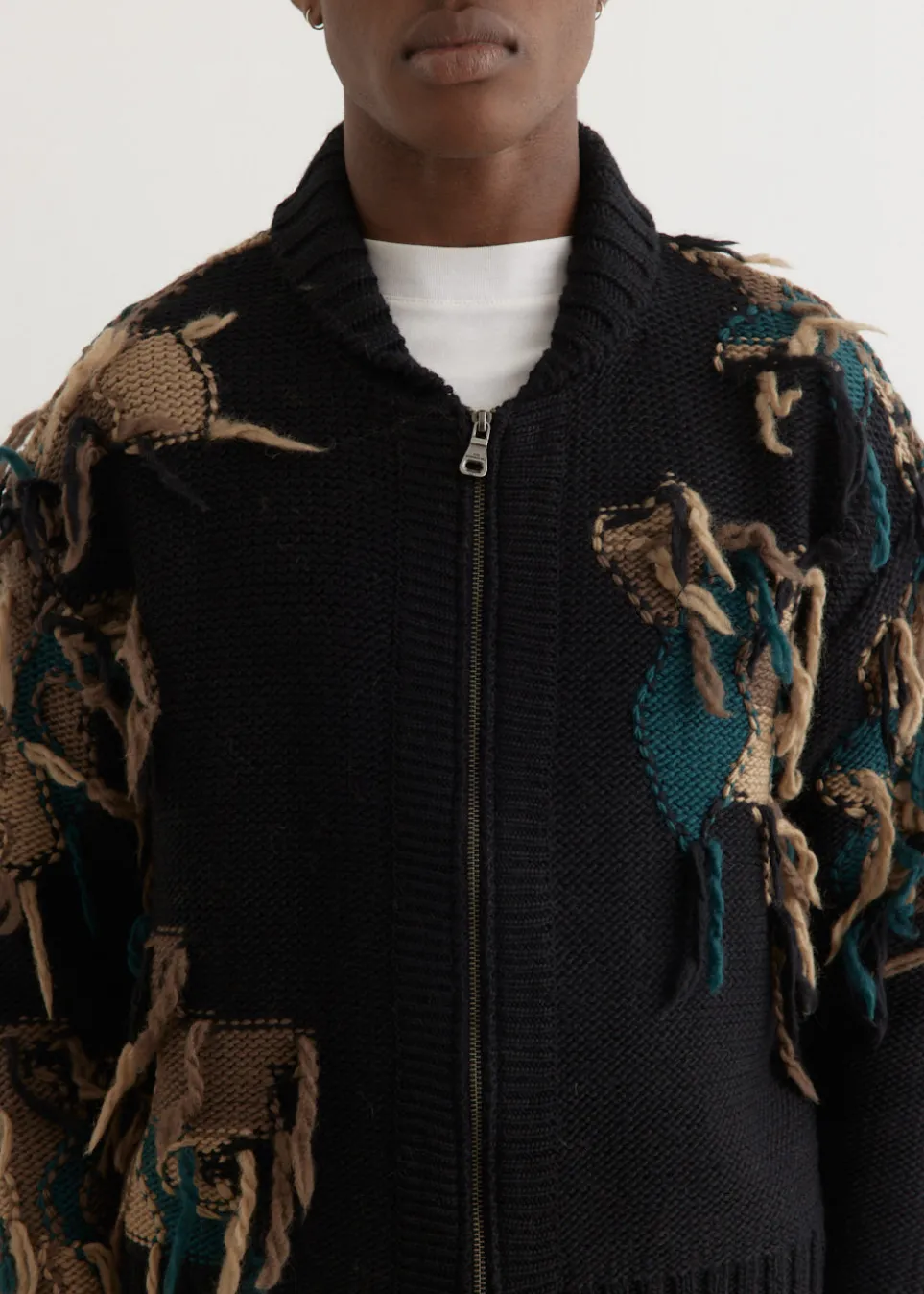 New Camouflage Zip-Up Cardigan
