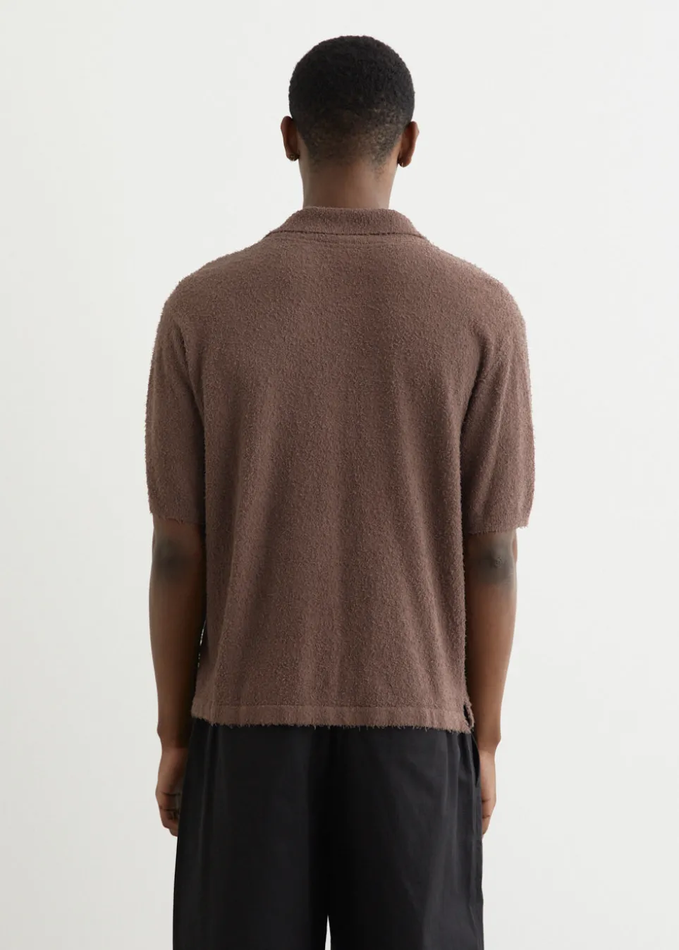 Nineteen Seventy Boucle Knit Short Sleeve Shirt