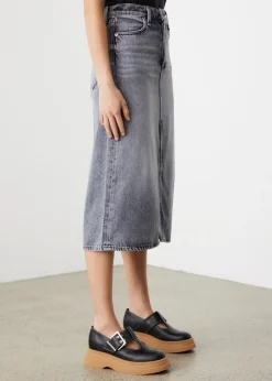 *NO STOCK* Broken In Denim High-Rise Skirt