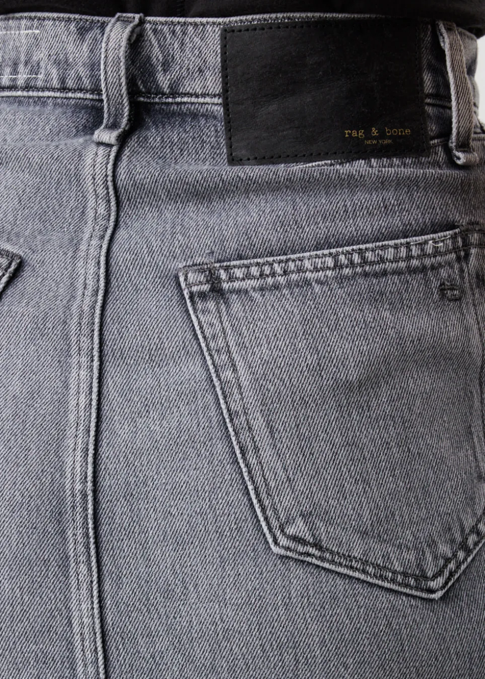 *NO STOCK* Broken In Denim High-Rise Skirt