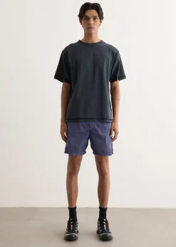 Nylon Metal Mid Length Swim Shorts