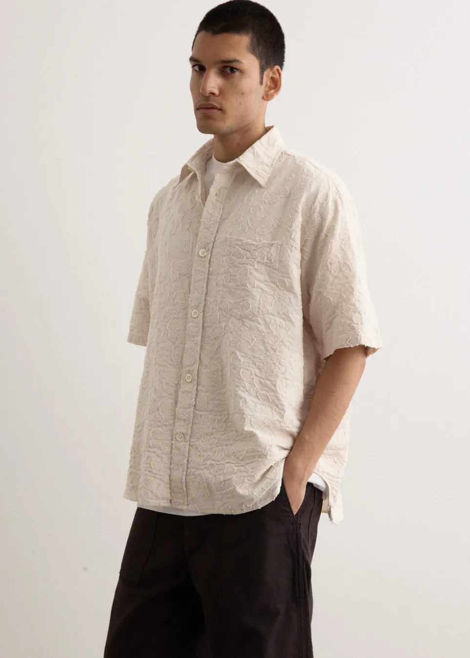 Ole Oversized Fil Coupe Short Sleeve Shirt