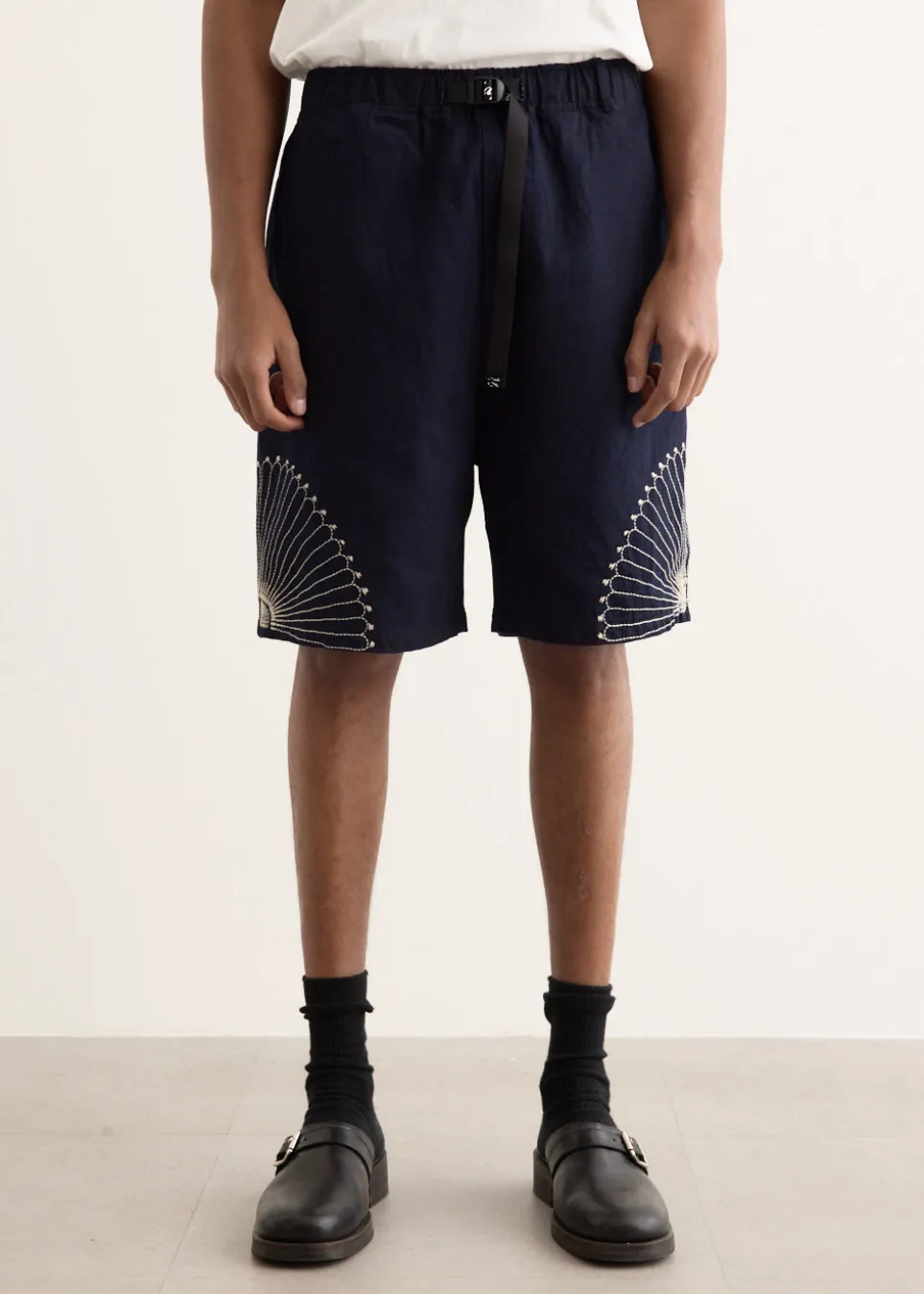 10oz IDG x IDG Denim Easy Shorts (FUROSHIKI Embroidery)