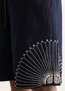 10oz IDG x IDG Denim Easy Shorts (FUROSHIKI Embroidery)