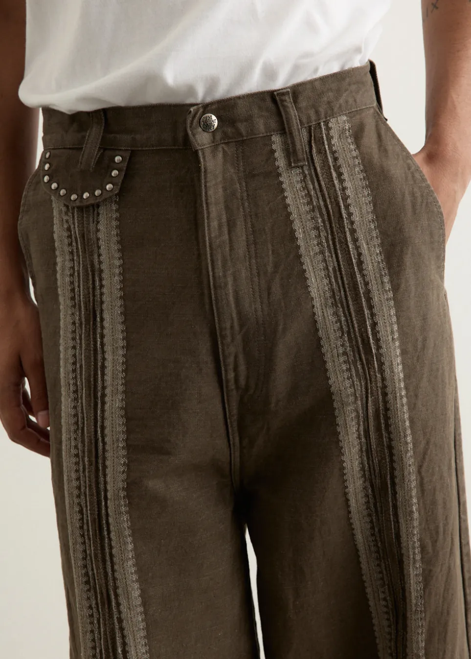 12oz YAGASURI Jacquard Denim PORT Baggy Pants