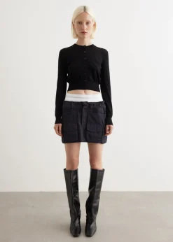 Pre-Styled Cargo Skirt With Logo Elastic