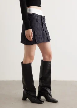 Pre-Styled Cargo Skirt With Logo Elastic