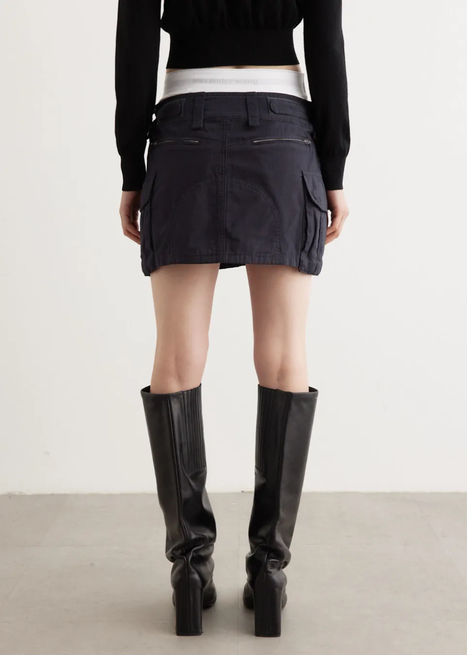 Pre-Styled Cargo Skirt With Logo Elastic