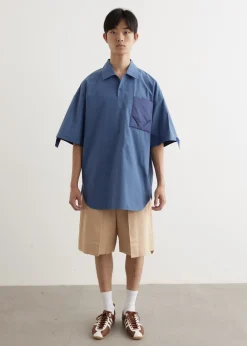 Quilted Pocket Polo Top