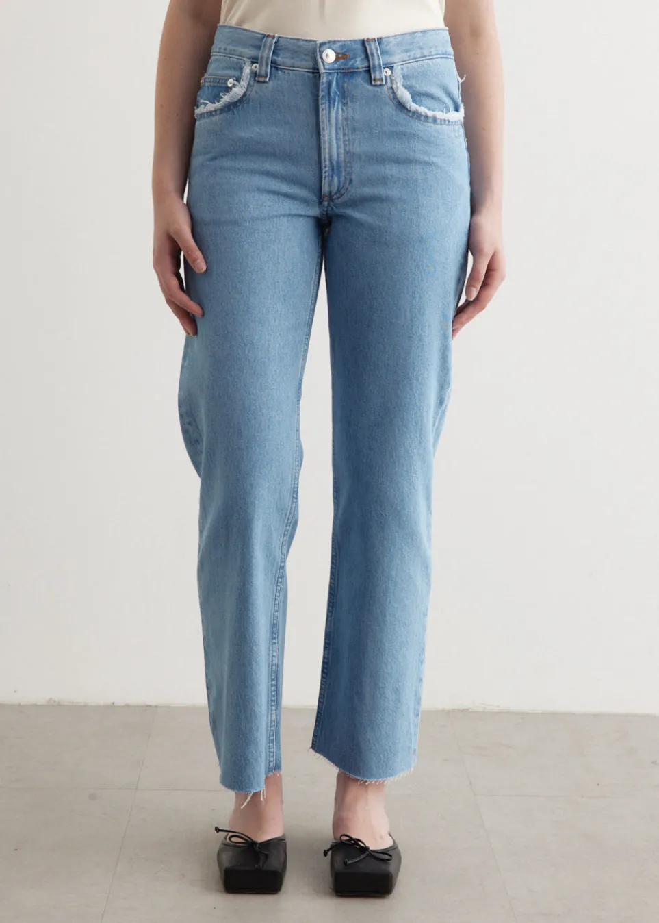 Relaxed Raw Edge Jeans