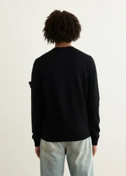 Reverse Stitch Detail Crewneck Knit