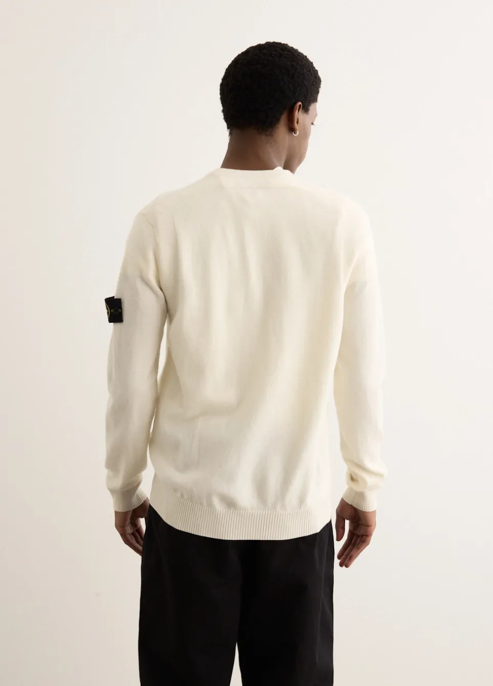 Reverse Stitch Detail Crewneck Knit