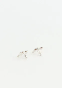 Ribbon Stud Earrings Medium