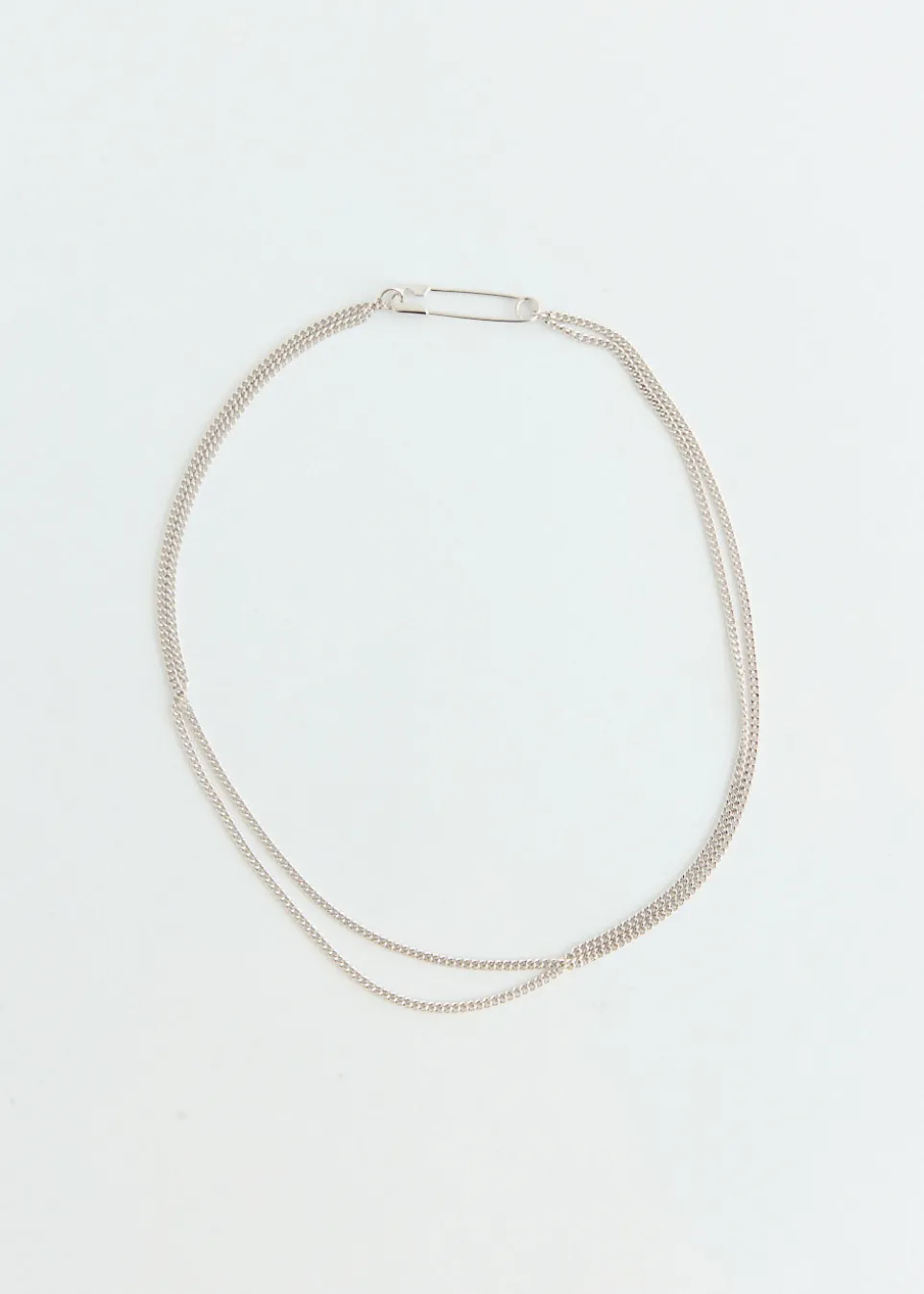 Safety Pin Chain Layered Necklace
