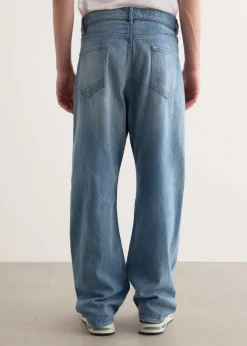 Selvedge Faded Light Denim Pants