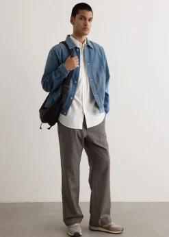 Selvedge Faded Light Denim Blouson