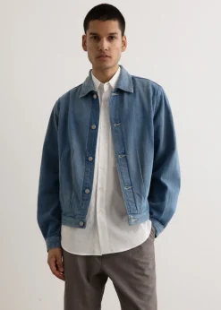 Selvedge Faded Light Denim Blouson