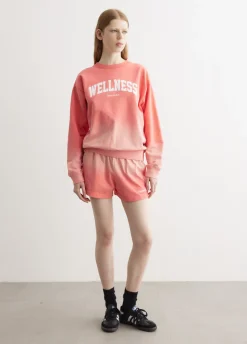 Serif Logo Embroidered Disco Shorts