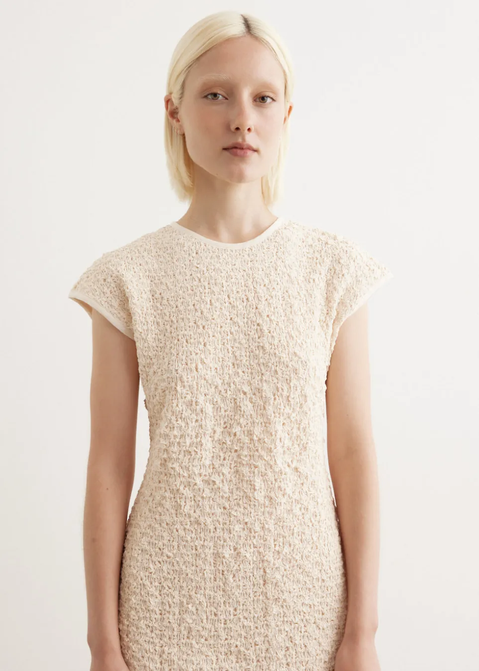 Shirred Cotton Dress