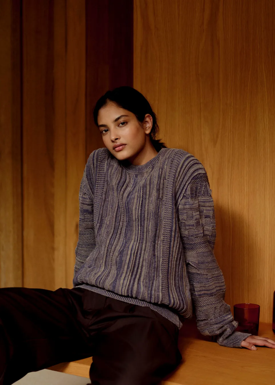 Shutter Rope Fitted Crewneck Jumper