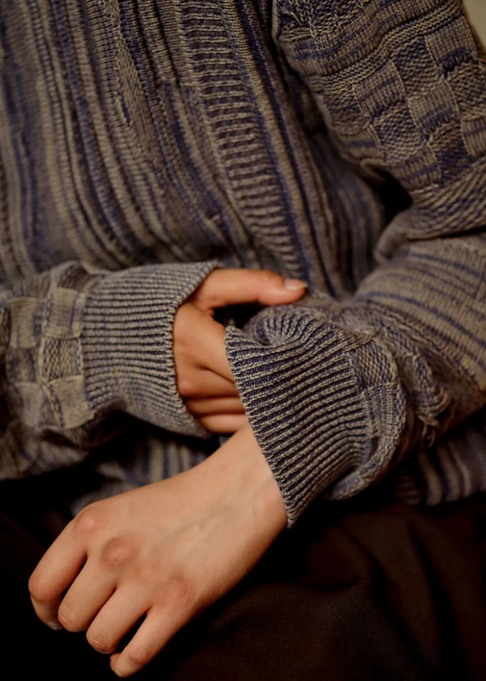 Shutter Rope Fitted Crewneck Jumper