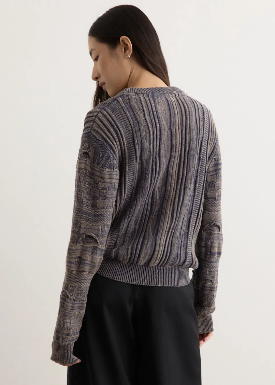 Shutter Rope Fitted Crewneck Jumper