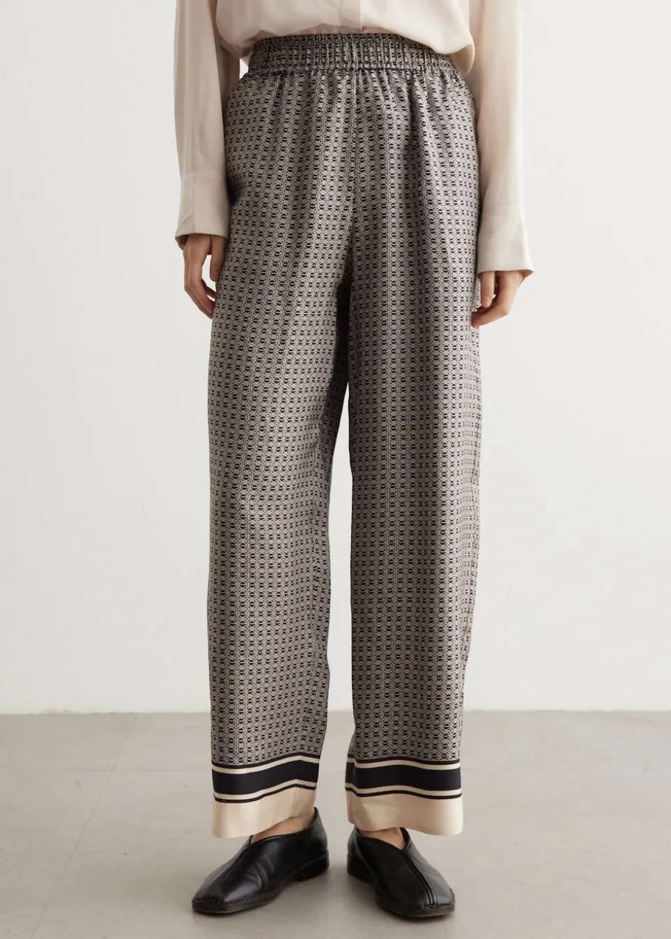 Signat Silk Gathered Pants