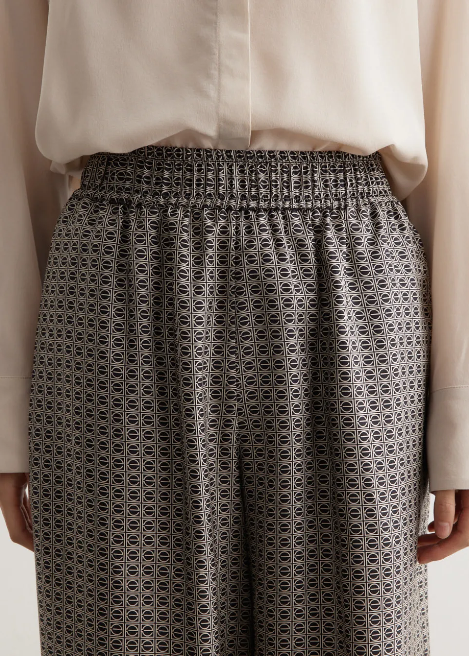 Signat Silk Gathered Pants