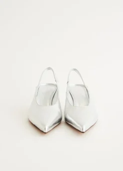 Silver Heeled Slingbacks