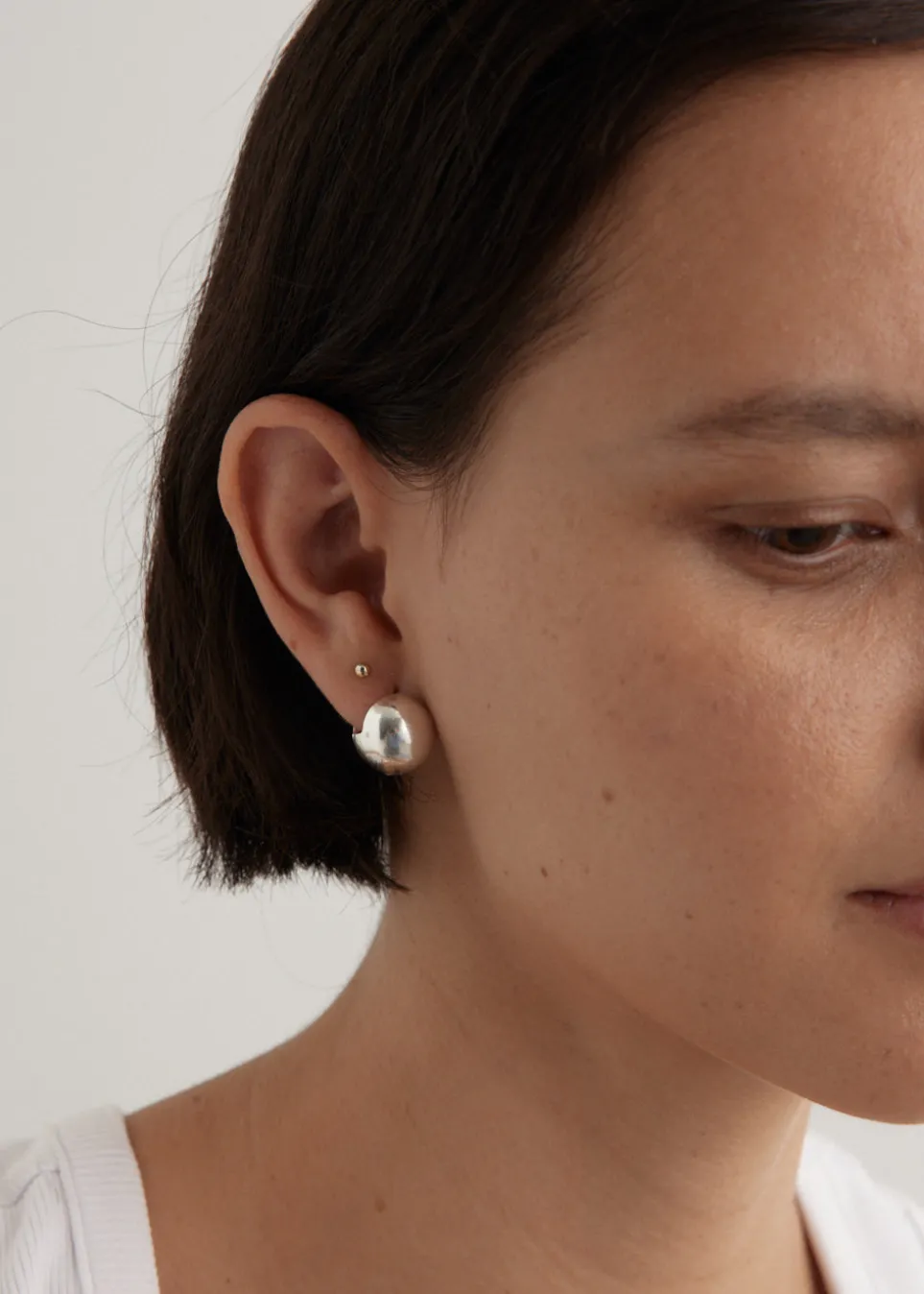 Silver Sphere earrings