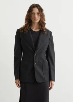 Single Breasted Fitted Tailored Jacket
