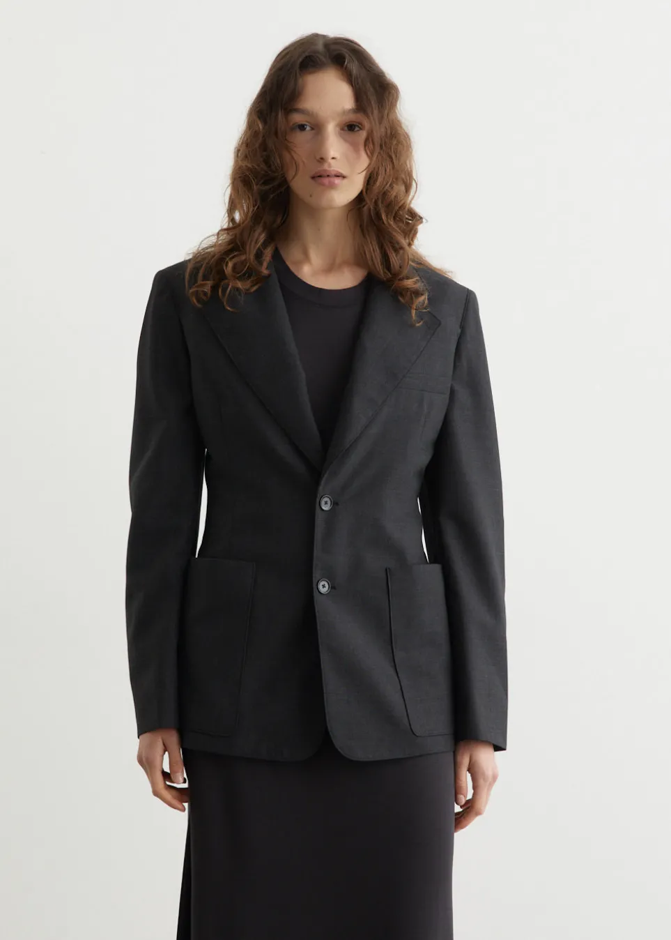 Single Breasted Fitted Tailored Jacket
