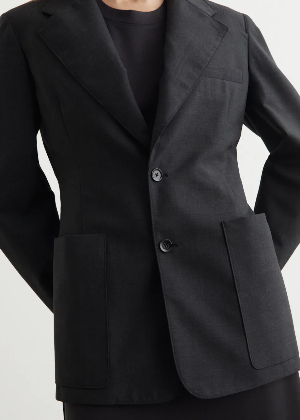 Single Breasted Fitted Tailored Jacket