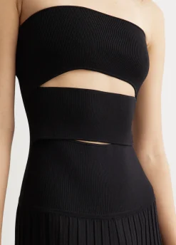 Slashed Strapless Dress