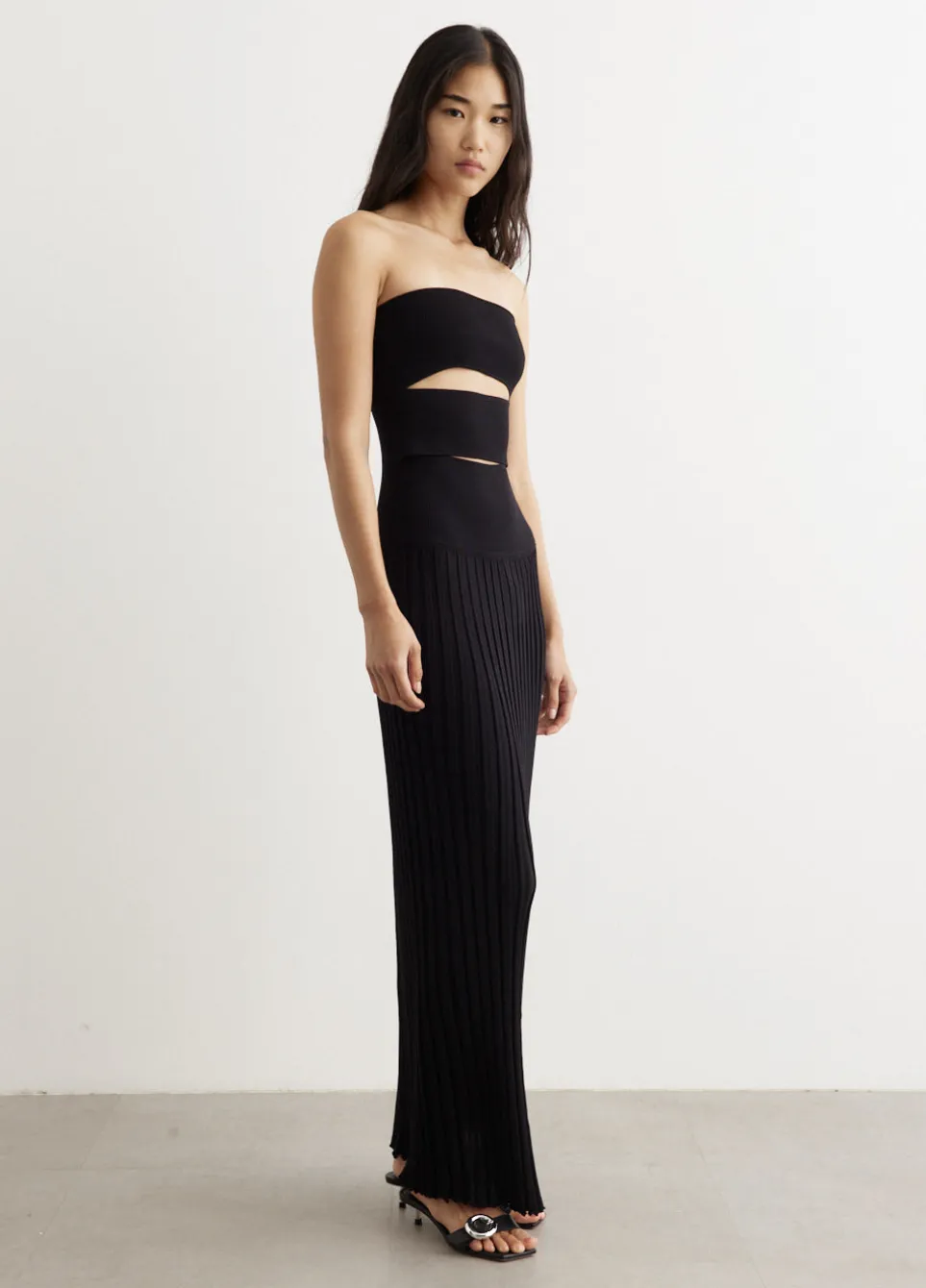 Slashed Strapless Dress