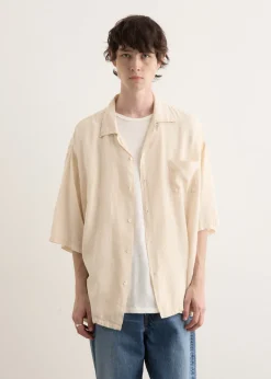 Soft Linen Open Collar BIG Shirt