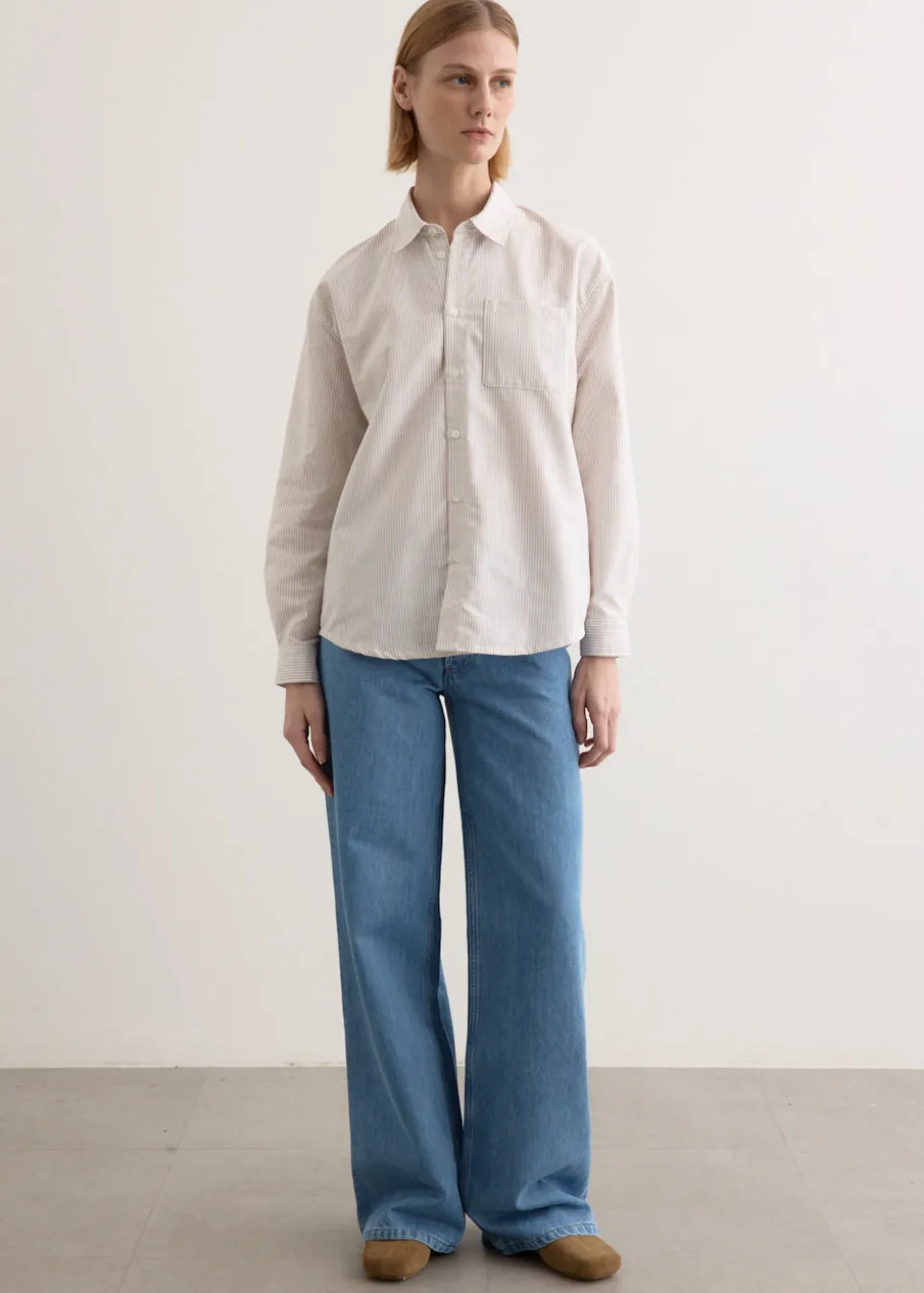 Sophia Button Down Logo Shirt